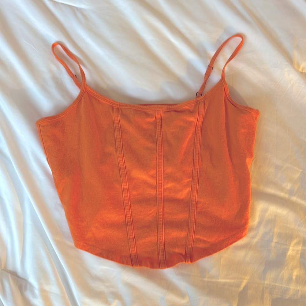 Hollister orange cropped top